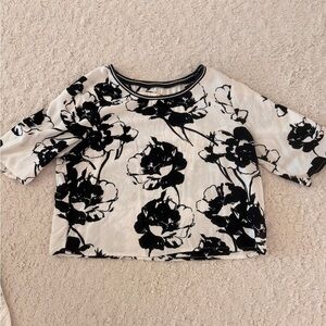 Abercrombie & Fitch Black Floral Blouse